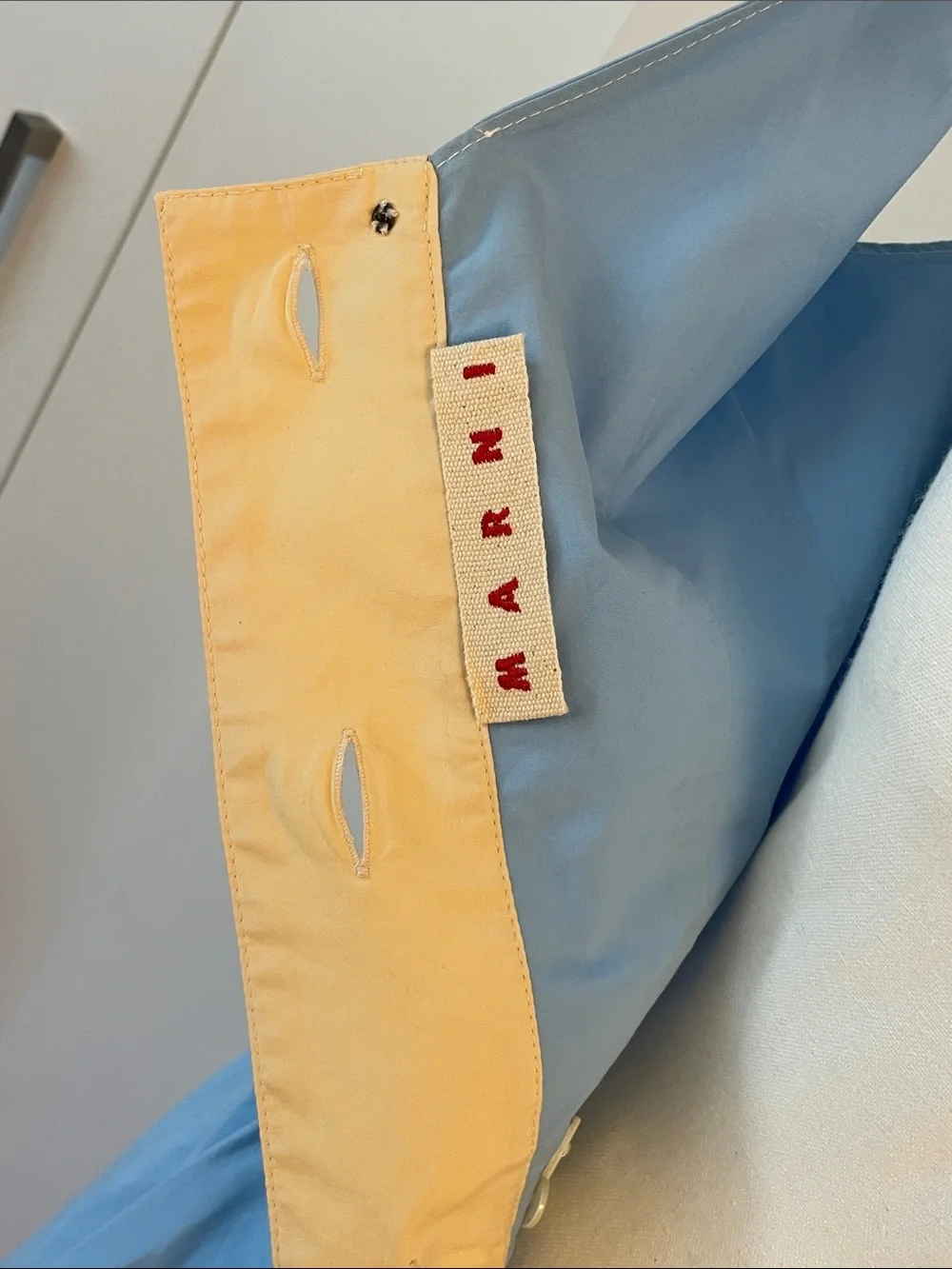 Marni Sky Blue Button Front Midi Dress Sleeveless Cotton Poplin EU M - Picture 9 of 10